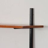 Vintage wooden and metal shelf, 1960