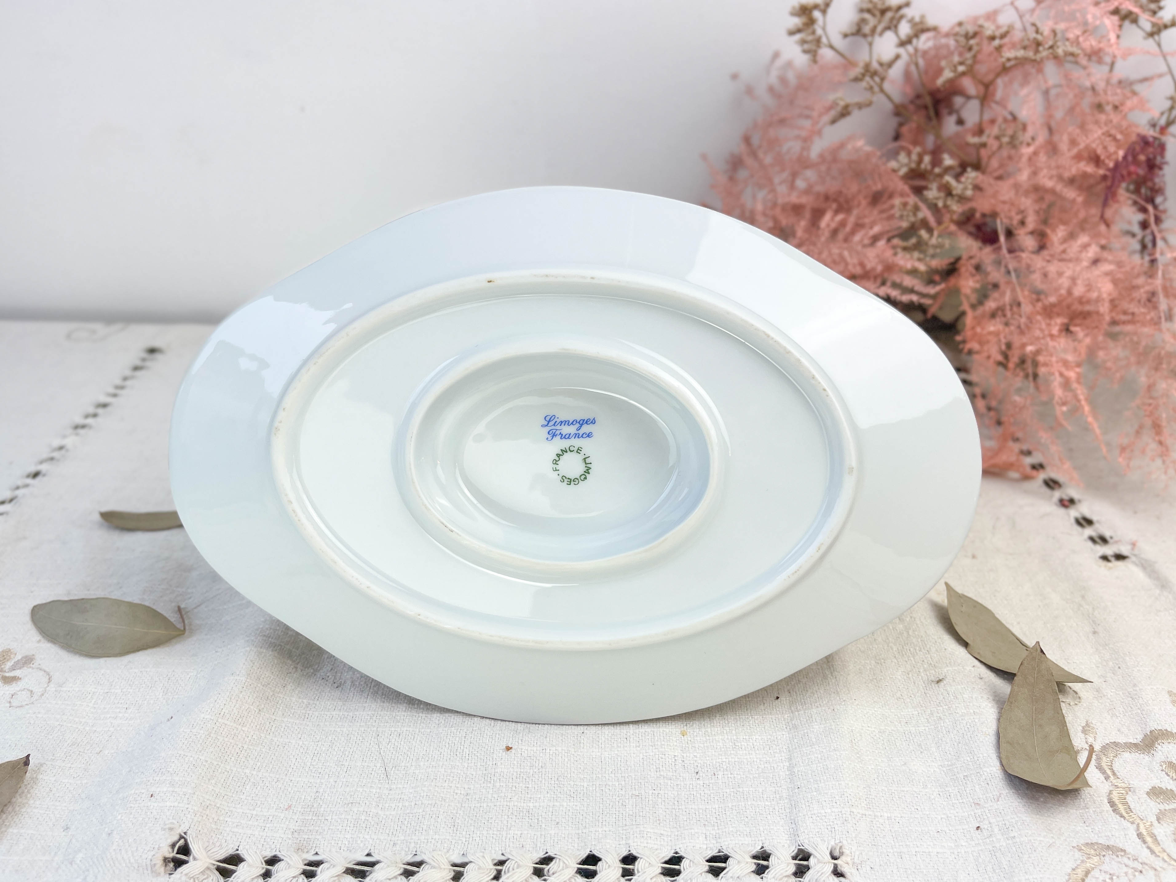 Vintage saucière porcelaine limoges silver made in france