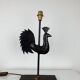 Wrought iron rooster lamp, brutalist, vintage, 1970