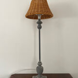 Vintage wood and metal lamp 1980.