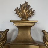 Miroir sorcière en bois sculpté doré XIX siècle