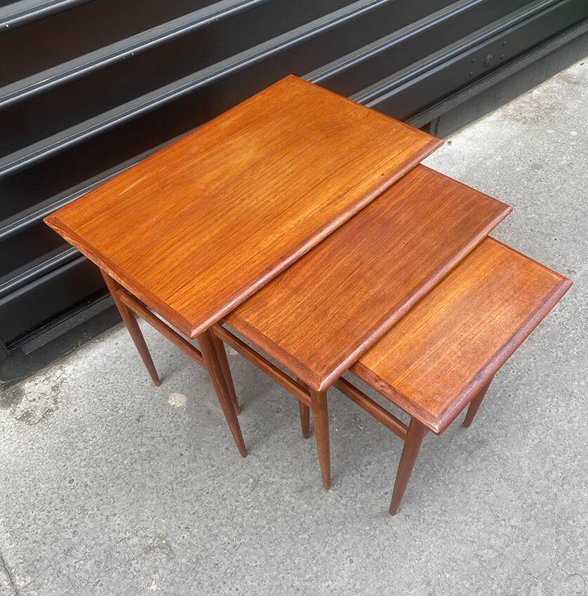 Scandinavian teak nesting table, 1960