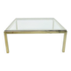Hollywood Regency two-tone coffee table with glass top,  1970s