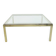 Hollywood Regency two-tone coffee table with glass top,  1970s