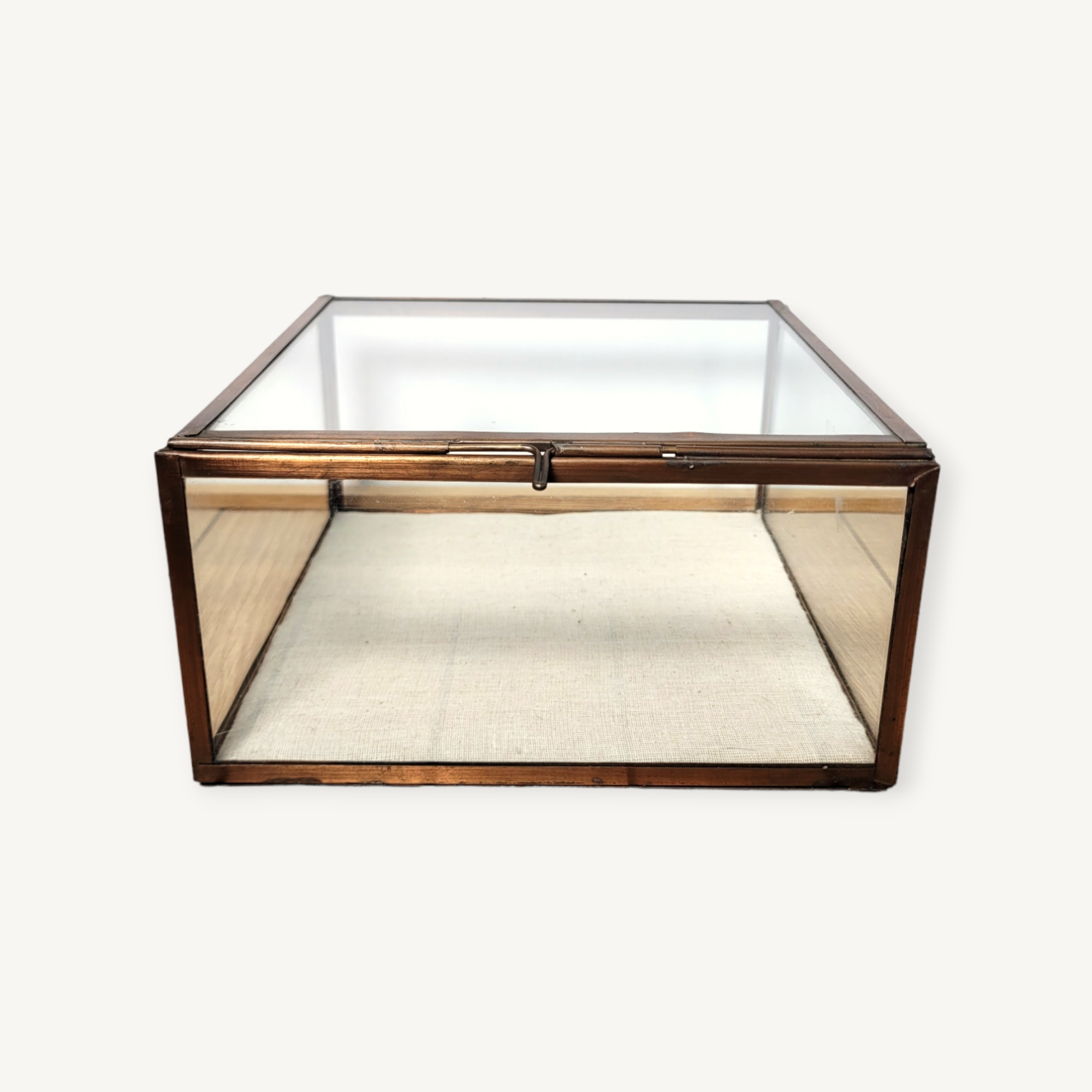 Petite vitrine laiton à poser | Selency