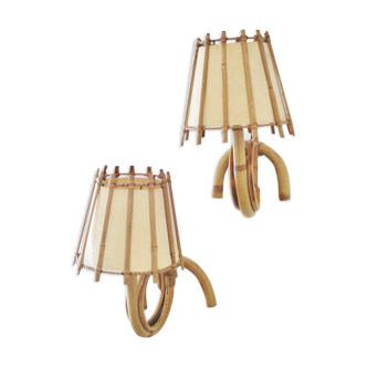 Pair of rattan 60s