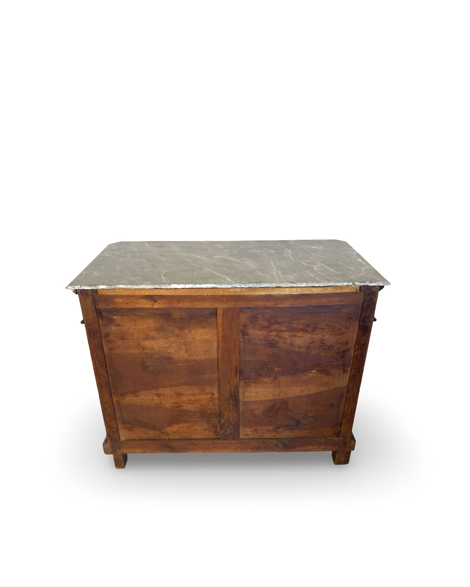 Commode Umbertino en acajou et noyer, 19e siècle.