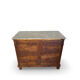 Commode Umbertino en acajou et noyer, 19e siècle.