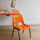 Vintage orange children's chair from the seventies.