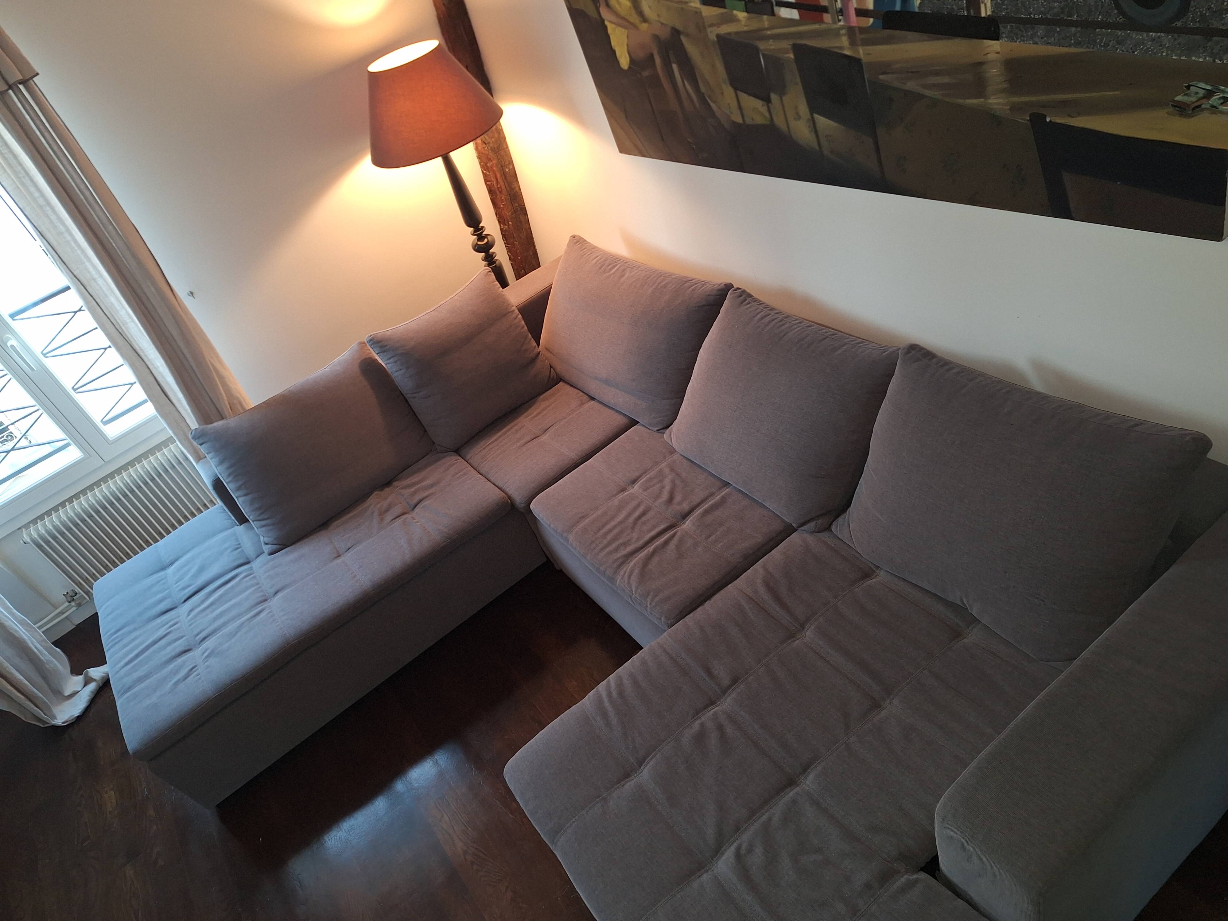 BoConcept modular grey corner sofa