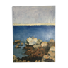 Sea and rocks painting