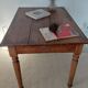 Mahogany side table with turned legs, antique, 19th century.