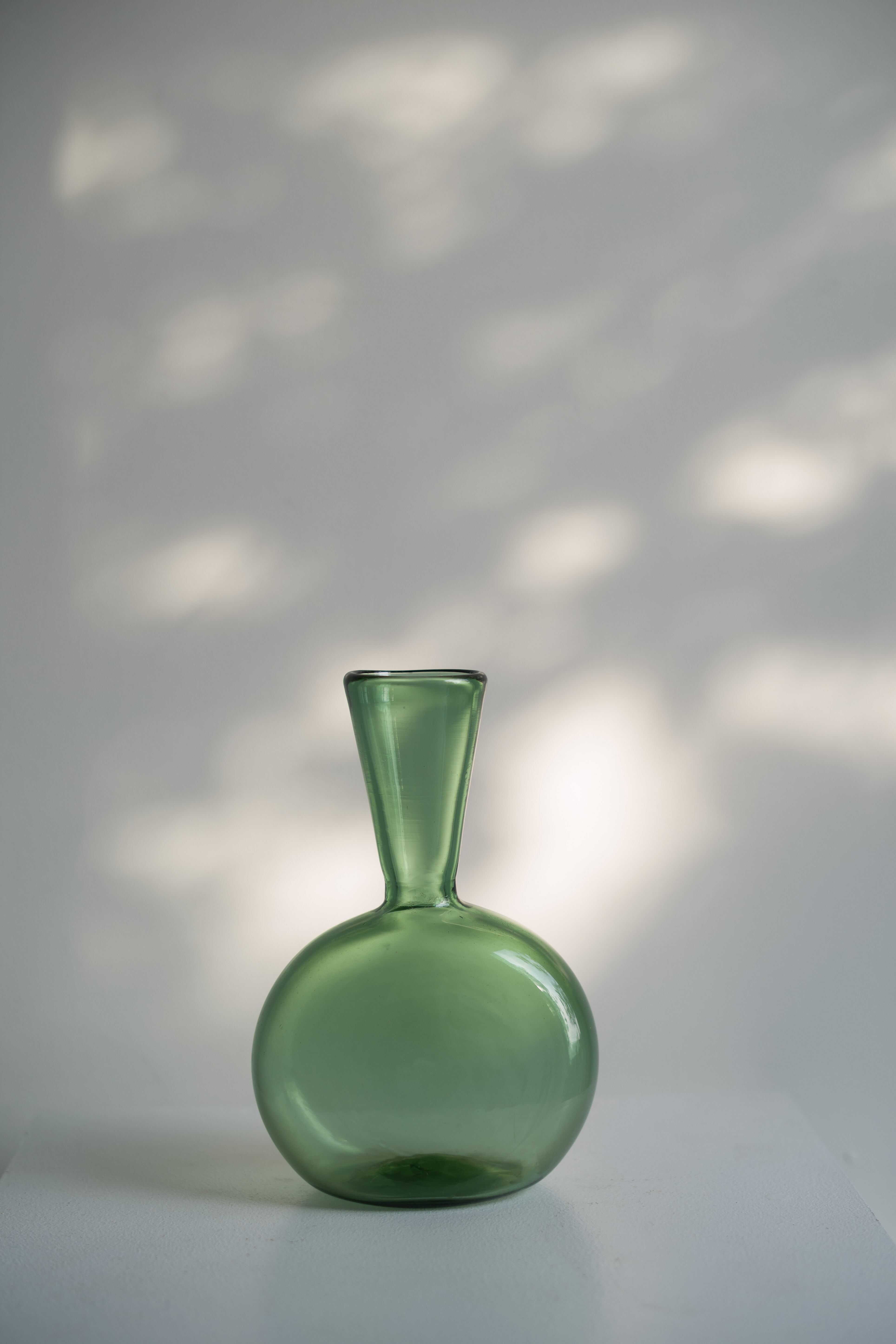 small blown glass bottle