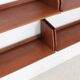 Mid century teak wall shelving unit 1950s