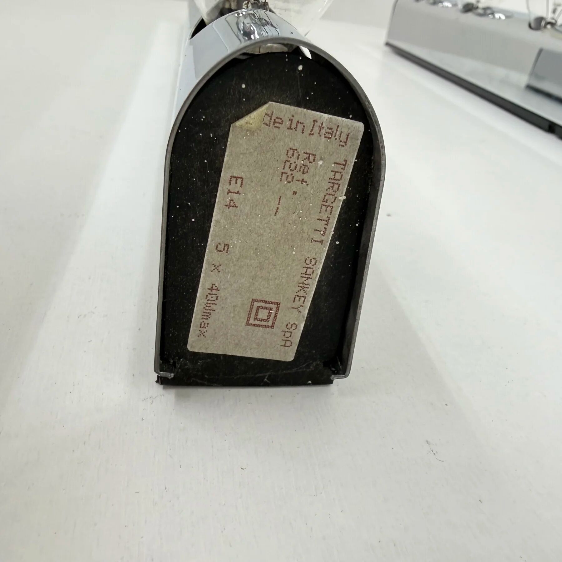 Set of 2 Targetti Sankey chrome wall lamps, 1970s