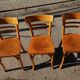 Series of 3 chairs bistrot bauhmann - vintage