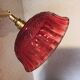 Applique murale vintage en verre rouge