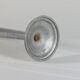 Vintage postmodern art deco revival chromed aluminum candlestick