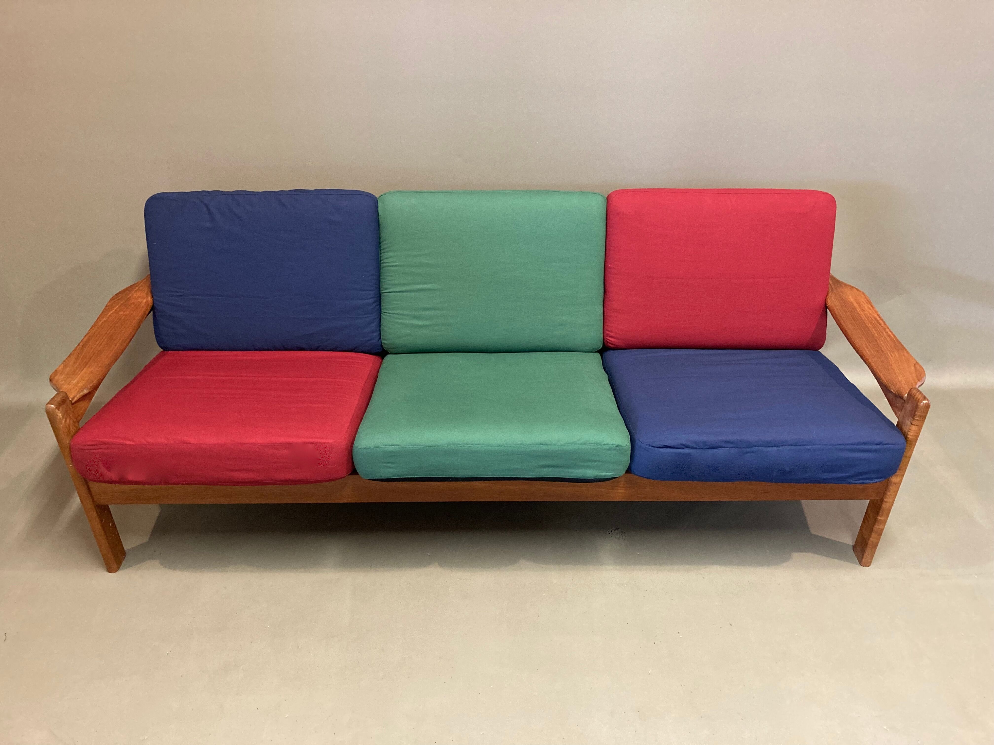 Sofa 3 places scandinavian 1950