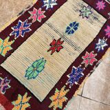 Unique Moroccan Rug - Vintage Art Deco Rug - Boucharouit Rug