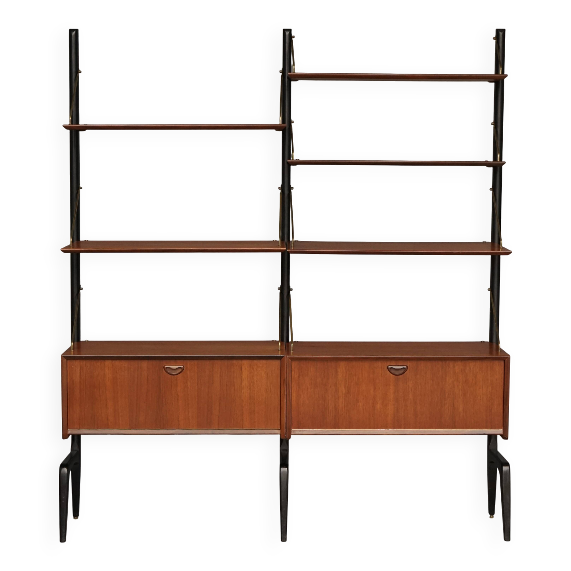 Système Mural Autoportant Mid-Century par Louis van Teeffelen pour WéBé, 1950s