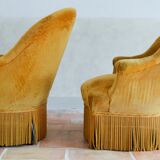 Velvet toad armchairs