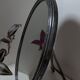 Oval table mirror Belle Époque — silver-plated on brass, late 19th century