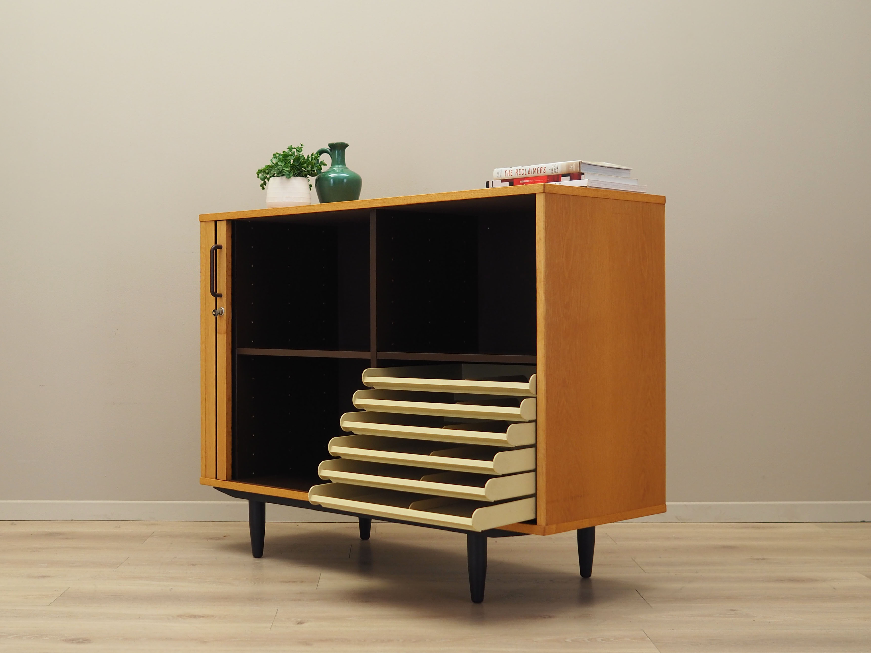 Ash cabinet, Danish design, 1970s, manufactured by Labofa Møbler