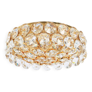 Lustre en laiton doré - cristal