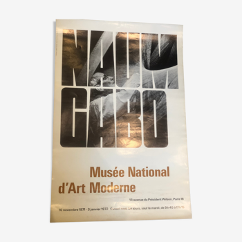 Affiche originale Naum Gabo musée national d'art moderne à paris 1971 / 1972 en TBE