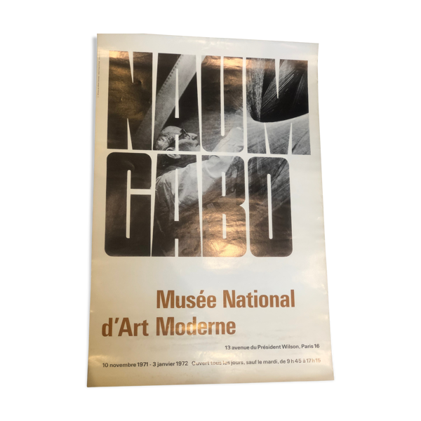 Affiche originale Naum Gabo musée national d'art moderne à paris 1971 / 1972 en TBE — Beyit