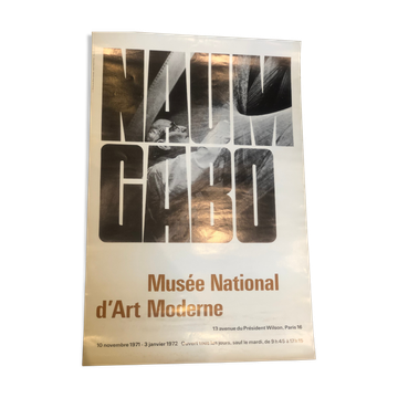 Affiche originale Naum Gabo musée national d'art moderne à paris 1971 / 1972 en TBE