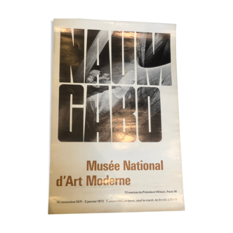 Affiche originale Naum Gabo musée national d'art moderne à paris 1971 / 1972 en TBE