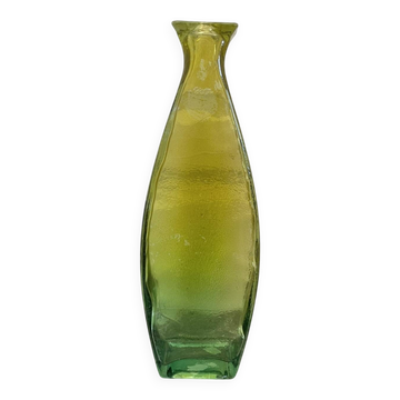 Ancien Vase Décanteur Soliflore Carafe Vert Espagne 37 cm