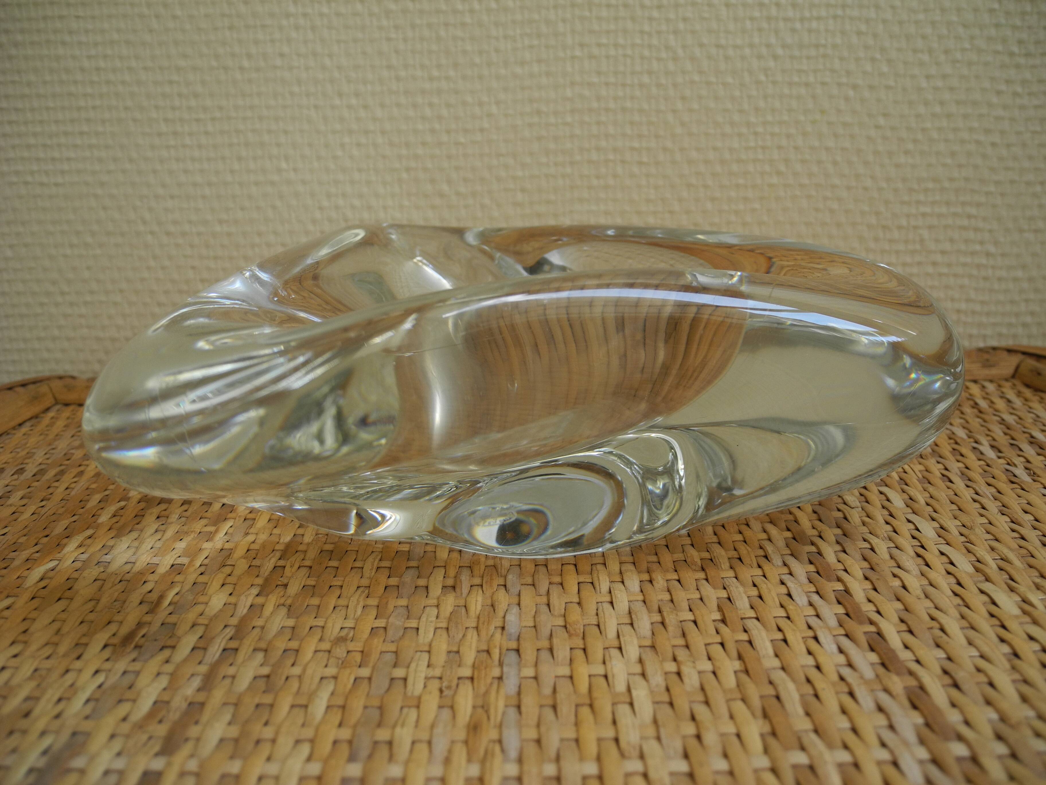 Large Saint Louis crystal empty pocket, vintage cut