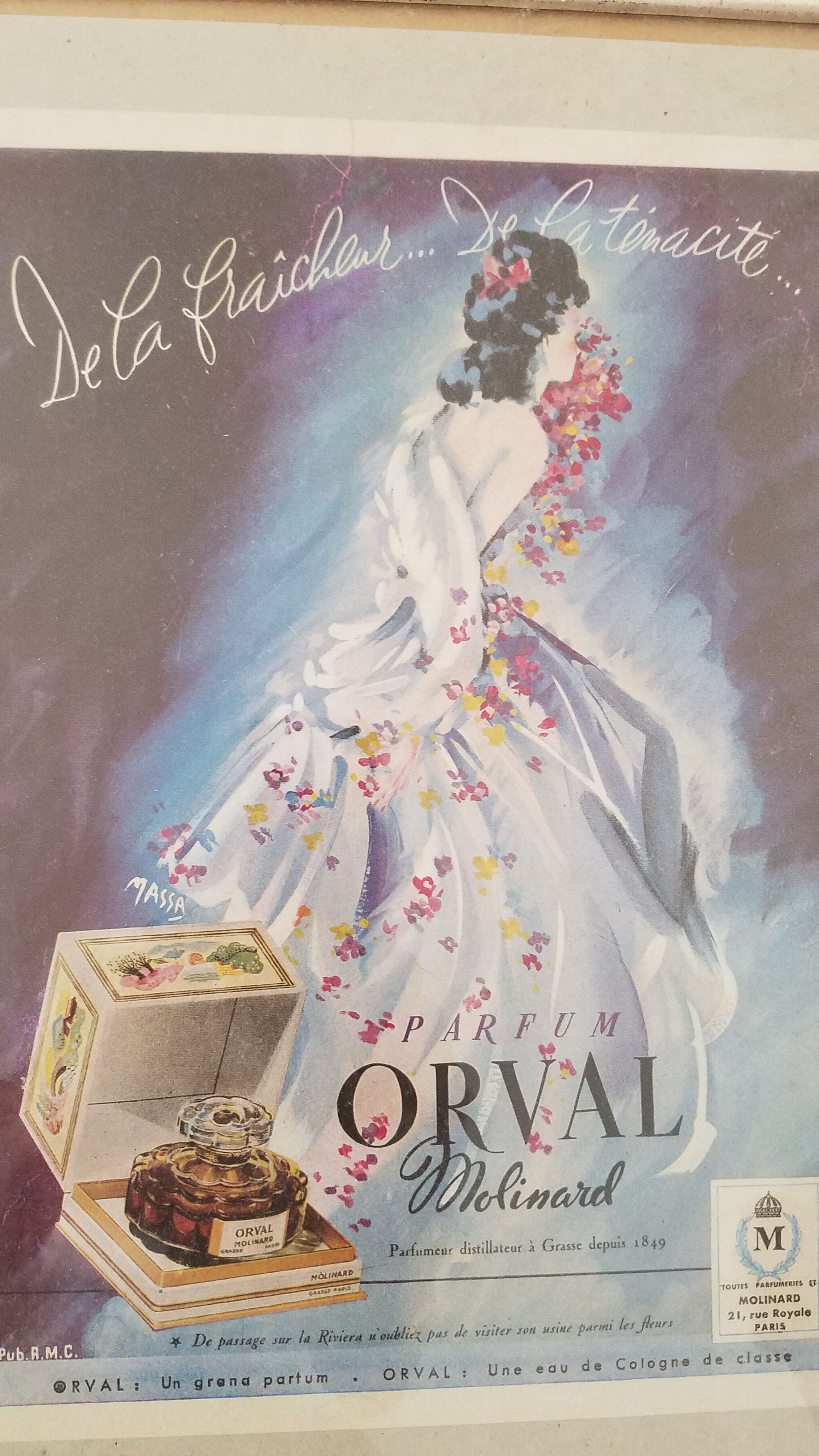 Molinard perfume framed poster