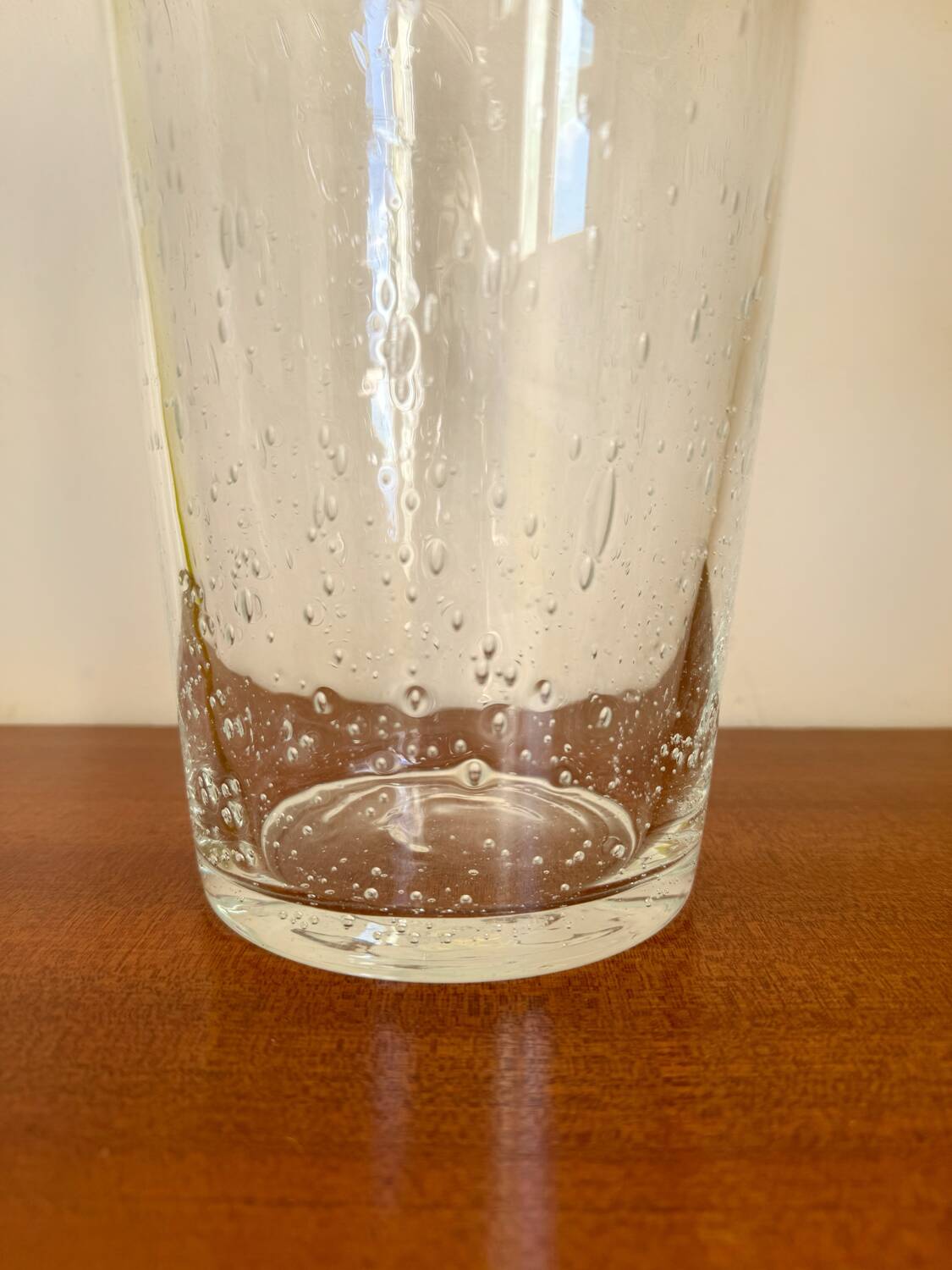 Grand vase cristal bullé années 70