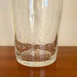 Large bubbled crystal vase from the 70s