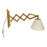 60s accordion wall light, pine