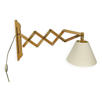 60s accordion wall light, pine