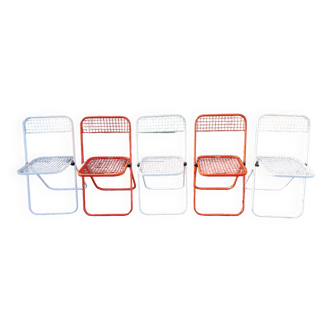 Série de 5 chaises pliantes Talin en métal