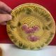 Complete service barbotine Sarreguemines dish + 12 Vintage Décor Fru plates