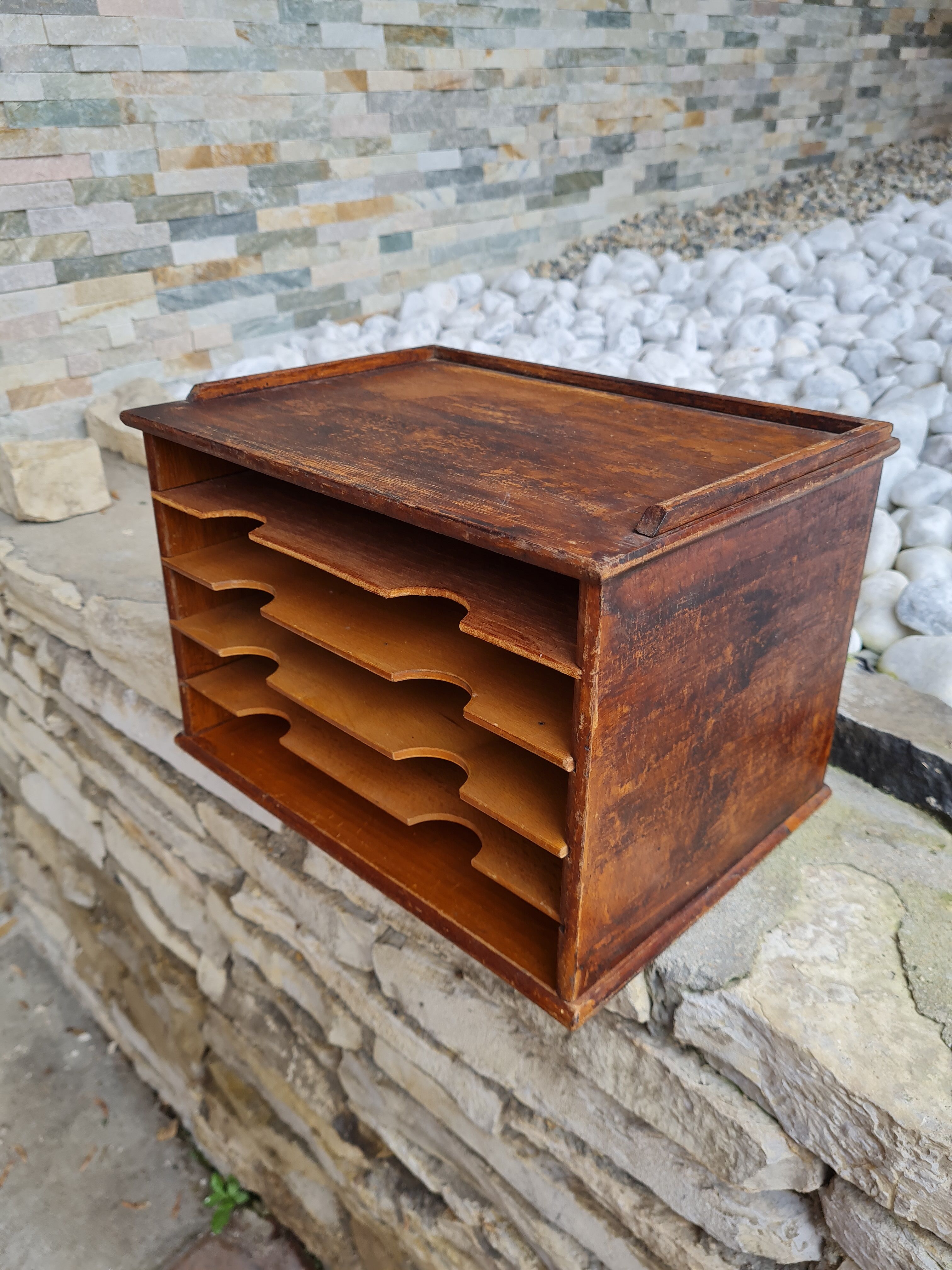 Vintage wooden office sorter 60s