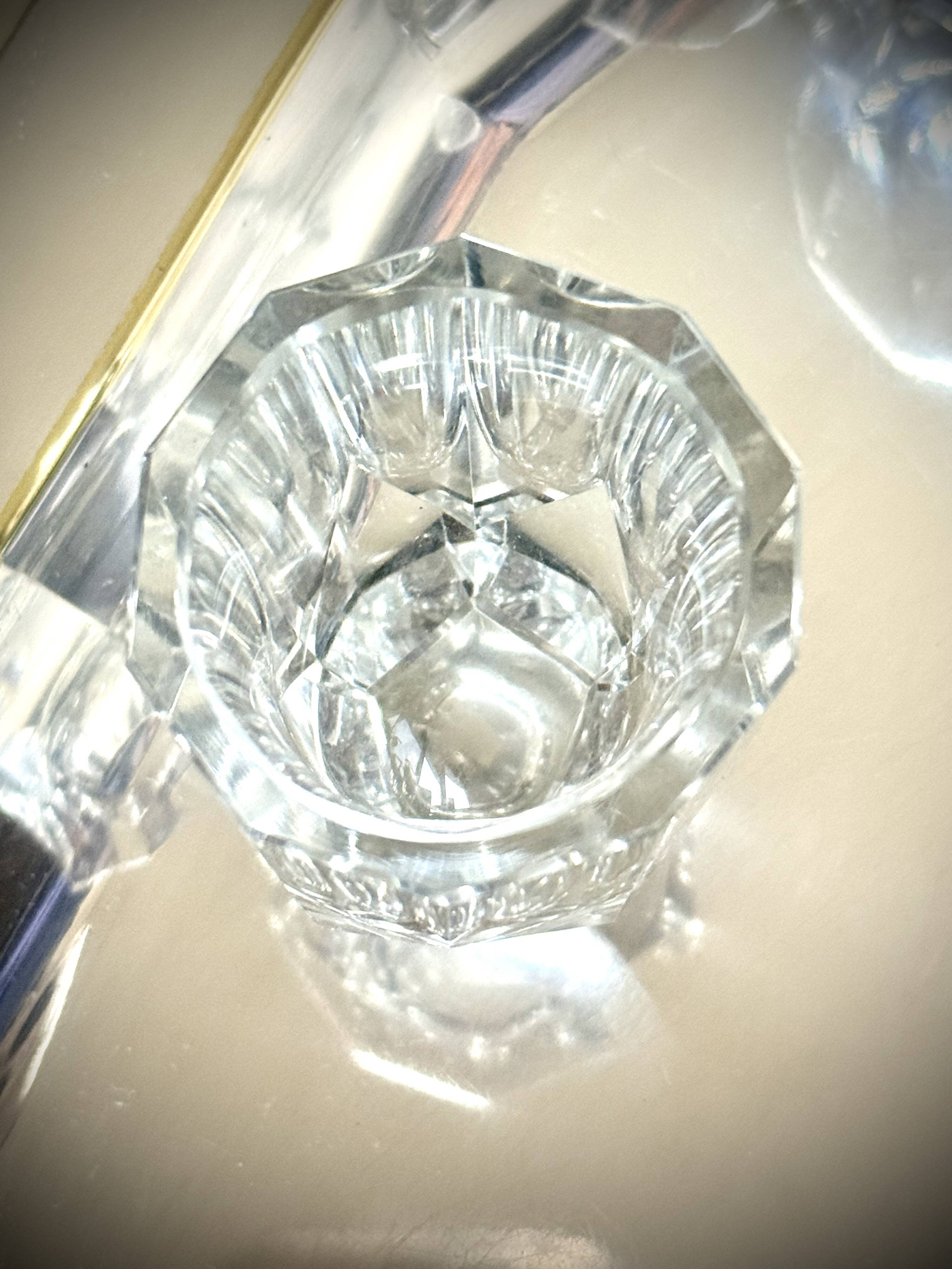 Set of 7 crystal liqueur/shooter glasses