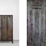 Vintage Industrial Metal Factory Cabinet, 1950s