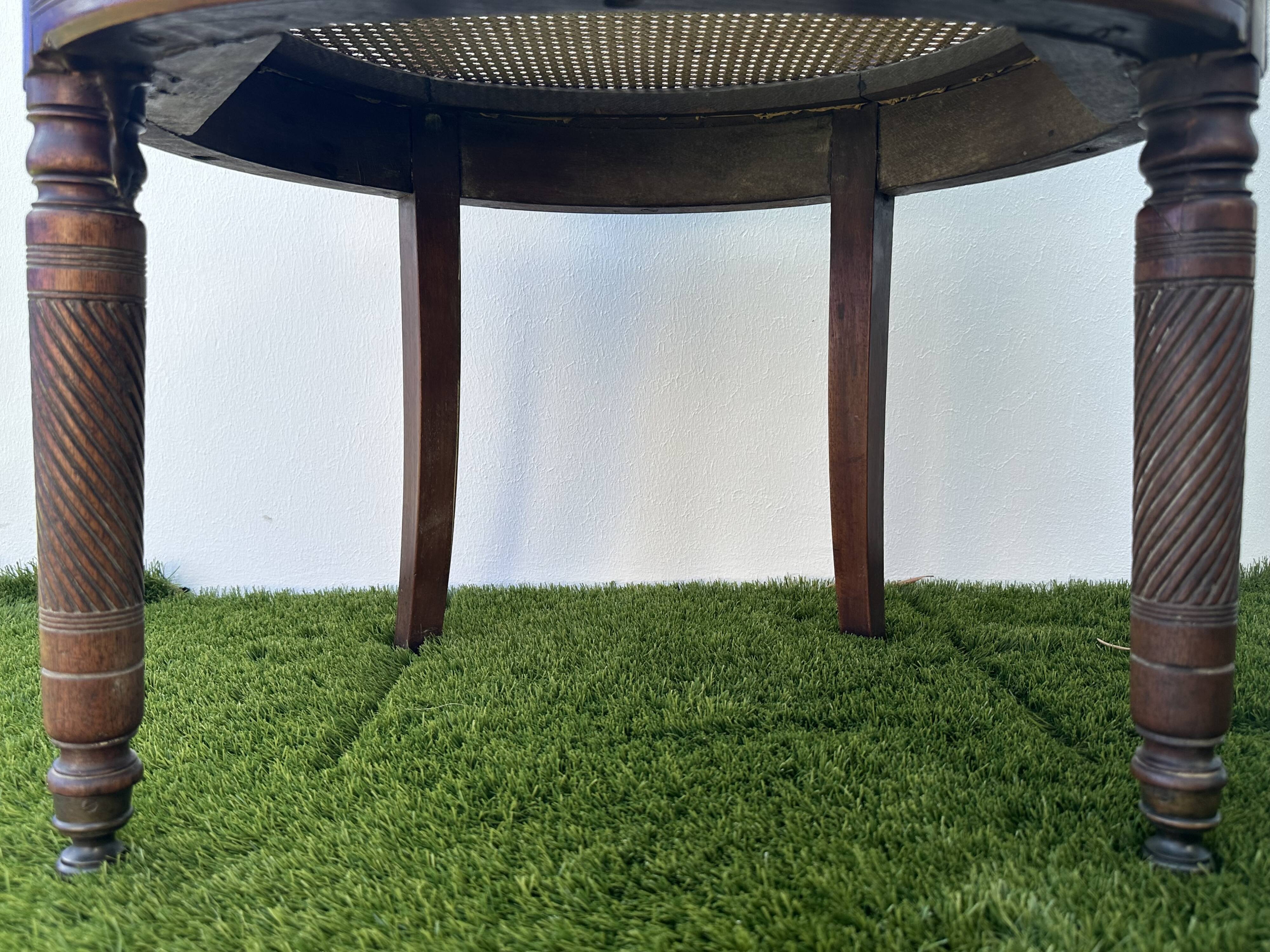 Napoleon III office chair in solid wood