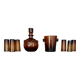 8 pièces en verre bullé