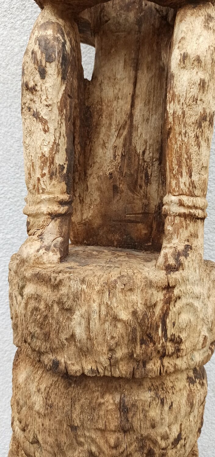 Ancient wooden ancestor statue of the Leti Islands, Indonesia