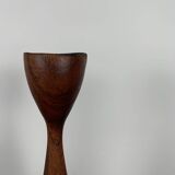 Teak candlestick duo, 1960
