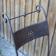 Série de 8 chaises de jardin en fer forgé